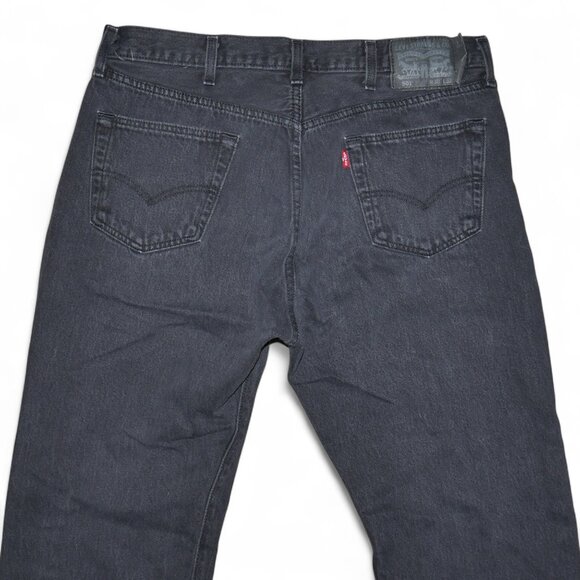 Levis 501 Men's Denim Jeans Size 38x30 Vintage Black Wash Button Fly - Picture 4 of 10